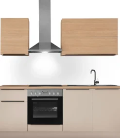 KOCHSTATION Küchenzeile »Cocco B/H/T 210x211x60 cm« Breite 210 cm, wahlweise mit E-Geräten und Induktion