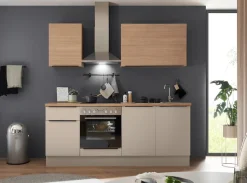 KOCHSTATION Küchenzeile »Cocco B/H/T 210x211x60 cm« Breite 210 cm, wahlweise mit E-Geräten und Induktion
