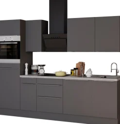 KOCHSTATION Küchenzeile »KS-Aken« Breite 270 cm, wahlweise mit E-Geräten, mit Arbeitsplatte 38 mm stark