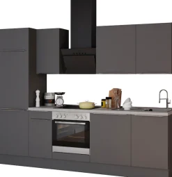 KOCHSTATION Küchenzeile »KS-Aken« Breite 270 cm, wahlweise mit E-Geräten, mit Arbeitsplatte 38 mm stark