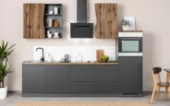 KOCHSTATION Küchenzeile »KS-Bruneck« 300 cm breit, Ceran-oder Induktionskochfeld, hochwertige MDF-Fronten