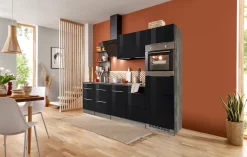 KOCHSTATION Küchenzeile »KS-Brindisi Breite 270 cm« wahlweise mit E-Geräten und Induktion, mit MDF-Fronten und Regal