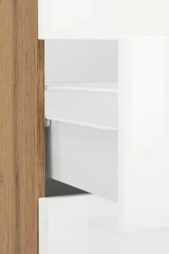 KOCHSTATION Küchenzeile »KS-Brindisi Breite 270 cm« wahlweise mit E-Geräten und Induktion, mit MDF-Fronten und Regal
