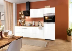 KOCHSTATION Küchenzeile »KS-Brindisi Breite 270 cm« wahlweise mit E-Geräten und Induktion, mit MDF-Fronten und Regal