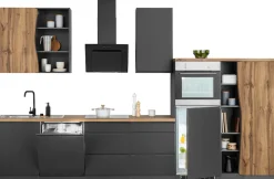 KOCHSTATION Küchenzeile »KS-Bruneck« 380 cm breit, Ceran-oder Induktionskochfeld, hochwertige MDF-Fronten