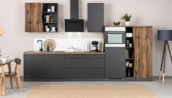 KOCHSTATION Küchenzeile »KS-Bruneck« 380 cm breit, Ceran-oder Induktionskochfeld, hochwertige MDF-Fronten