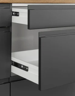 KOCHSTATION Küchenzeile »KS-Bruneck« 380 cm breit, Ceran-oder Induktionskochfeld, hochwertige MDF-Fronten