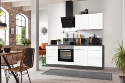 KOCHSTATION Küchenzeile »KS-Brindisi« Breite 210 cm, wahlweise mit E-Geräten, mit MDF-Fronten