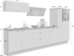 KOCHSTATION Küchenzeile »KS-Cara« Vollauszüge und Soft-Close-Funktion,Breite 320 cm