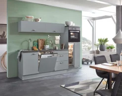KOCHSTATION Küchenzeile »KS-Cara« mit Vollauszügen und Soft-Close-Funktion,Breite 240 cm
