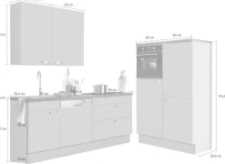 KOCHSTATION Küchenzeile »KS-Cara« mit Vollauszügen und Soft-Close-Funktion,Breite 320 cm