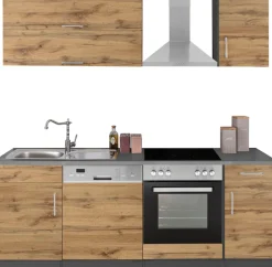 KOCHSTATION Küchenzeile »KS-Colmar« ohne E-Geräte, Breite 210 cm