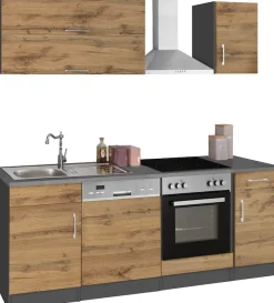 KOCHSTATION Küchenzeile »KS-Colmar« ohne E-Geräte, Breite 210 cm