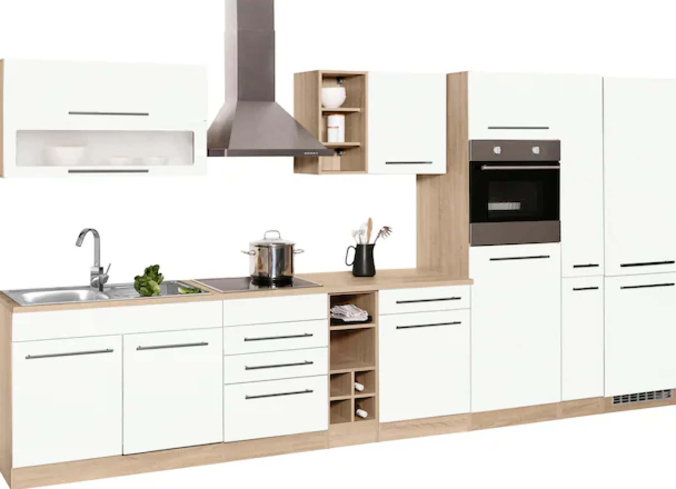KOCHSTATION Küchenzeile »KS-Eton« ohne E-Geräte, Breite 390 cm