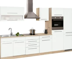 KOCHSTATION Küchenzeile »KS-Eton« mit E-Geräten, Breite 330 cm