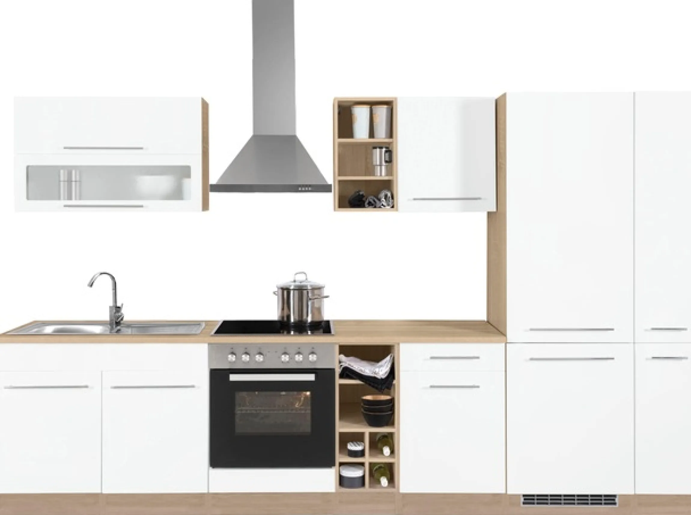 KOCHSTATION Küchenzeile »KS-Eton« ohne E-Geräte, Breite 330 cm