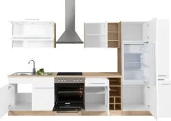 KOCHSTATION Küchenzeile »KS-Eton« ohne E-Geräte, Breite 330 cm