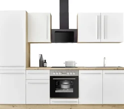 KOCHSTATION Küchenzeile »KS-Florida mit 38mm starker Arbeitsplatte« Breite 270 cm, wahlweise mit E-Geräten, Soft-Close-Funktion