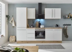 KOCHSTATION Küchenzeile »KS-Florida mit 38mm starker Arbeitsplatte« Breite 270 cm, wahlweise mit E-Geräten, Soft-Close-Funktion