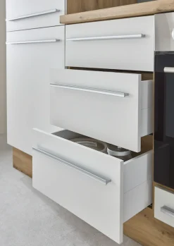 KOCHSTATION Küchenzeile »KS-Florida mit 38mm starker Arbeitsplatte« Breite 270 cm, wahlweise mit E-Geräten, Soft-Close-Funktion