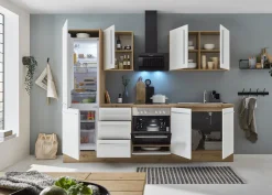 KOCHSTATION Küchenzeile »KS-Florida mit 38mm starker Arbeitsplatte« Breite 270 cm, wahlweise mit E-Geräten, Soft-Close-Funktion