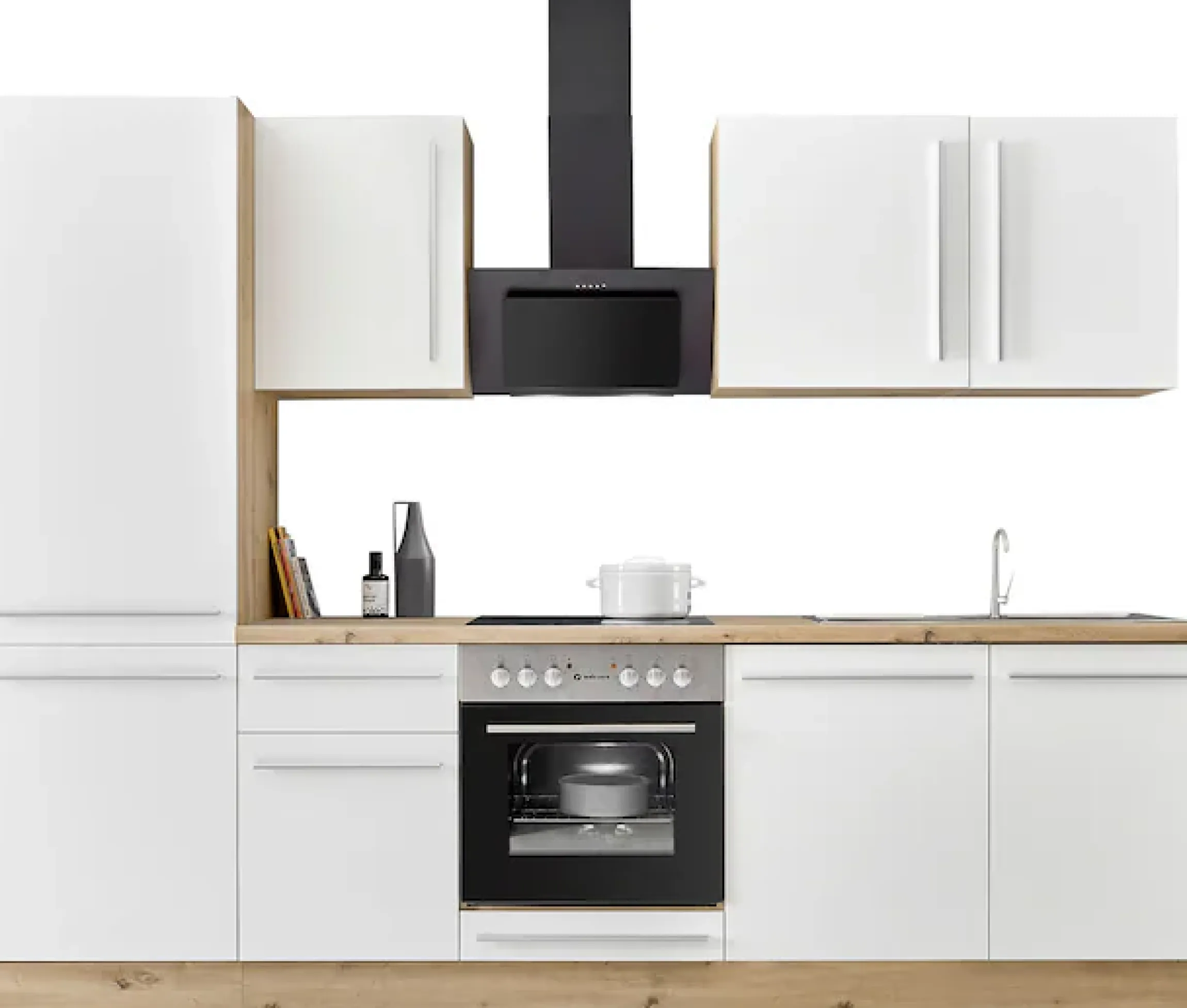 KOCHSTATION Küchenzeile »KS-Florida mit 38mm starker Arbeitsplatte« Breite 280 cm, wahlweise mit E-Geräten, Soft-Close-Funktion