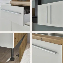 KOCHSTATION Küchenzeile »KS-Florida mit 38mm starker Arbeitsplatte« Breite 280 cm, wahlweise mit E-Geräten, Soft-Close-Funktion