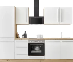 KOCHSTATION Küchenzeile »KS-Florida mit 38mm starker Arbeitsplatte« Breite 280 cm, wahlweise mit E-Geräten, Soft-Close-Funktion