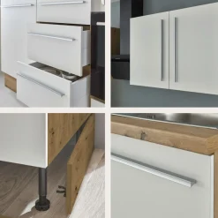 KOCHSTATION Küchenzeile »KS-Florida mit 38mm starker Arbeitsplatte« Breite 280 cm, wahlweise mit E-Geräten, Soft-Close-Funktion