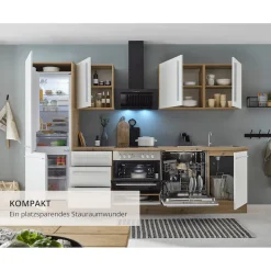 KOCHSTATION Küchenzeile »KS-Florida mit 38mm starker Arbeitsplatte« Breite 280 cm, wahlweise mit E-Geräten, Soft-Close-Funktion
