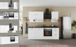 KOCHSTATION Küchenzeile »KS-Frieda Breite 220 cm« wahlweise mit E-Geräten, mit 38mm starker Arbeitsplatte