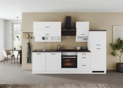 KOCHSTATION Küchenzeile »KS-Frieda Breite 280 cm« wahlweise mit E-Geräten, mit 38mm starker Arbeitsplatte
