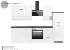 KOCHSTATION Küchenzeile »KS-Frieda Breite 280 cm« wahlweise mit E-Geräten, mit 38mm starker Arbeitsplatte