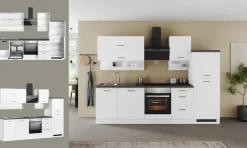 KOCHSTATION Küchenzeile »KS-Frieda Breite 280 cm« wahlweise mit E-Geräten, mit 38mm starker Arbeitsplatte