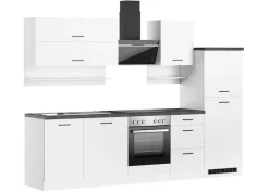 KOCHSTATION Küchenzeile »KS-Frieda Breite 280 cm« wahlweise mit E-Geräten, mit 38mm starker Arbeitsplatte