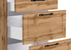 KOCHSTATION Küchenzeile »KS-Lani, mit MDF-Fronten« Breite 240 cm, wahlweise mit E-Geräten, Höhen-Ausgleichsfüße 0-4 cm