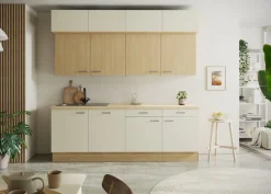 KOCHSTATION Küchenzeile »KS-Lucy« Breite 240 cm, Soft-Close, inkl. Zubehör, wahlweise mit Geschirrspüler