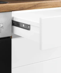 KOCHSTATION Küchenzeile »KS-Luhe« 330 cm breit, wahlweise mit oder ohne E-Geräten, gefräste MDF-Fronten