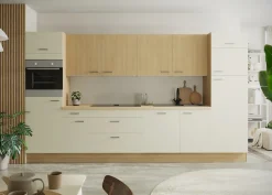 KOCHSTATION Küchenzeile »KS-Lucy wahlweise mit Induktionskochfeld mit integriertem Dunstabzug« Breite 360 cm, Soft-Close, inkl. Zubehör, wahlweise mit E-Geräten