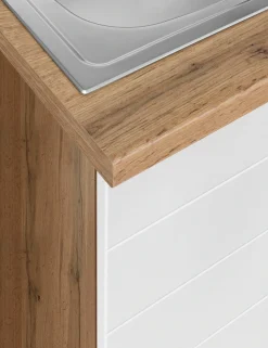 KOCHSTATION Küchenzeile »KS-Luhe« 300 cm breit, wahlweise mit oder ohne E-Geräten, gefräste MDF-Fronten