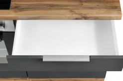 KOCHSTATION Küchenzeile »KS-Luhe« 240 cm breit, wahlweise mit oder ohne E-Geräten, gefräste MDF-Fronten