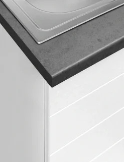KOCHSTATION Küchenzeile »KS-Luhe« 300 cm breit, wahlweise mit oder ohne E-Geräten, gefräste MDF-Fronten