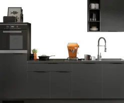KOCHSTATION Küchenzeile »KS-Lulea« Breite 260 cm, ohne E-Geräte, mit 3 cm starker Arbeitsplatte