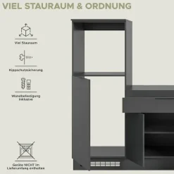 KOCHSTATION Küchenzeile »KS-Lulea« Breite 260 cm, ohne E-Geräte, mit 3 cm starker Arbeitsplatte