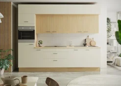 KOCHSTATION Küchenzeile »KS-Lucy wahlweise mit Induktionskochfeld mit integriertem Dunstabzug« Breite 300 cm, Soft-Close, inkl. Zubehör, wahlweise mit E-Geräten
