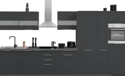 KOCHSTATION Küchenzeile »KS-Luhe« 390 cm breit, wahlweise mit oder ohne E-Geräten, gefräste MDF-Fronten
