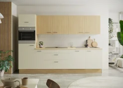 KOCHSTATION Küchenzeile »KS-Lucy wahlweise mit Induktionskochfeld mit integriertem Dunstabzug« Breite 300 cm, Soft-Close, inkl. Zubehör, wahlweise mit E-Geräten