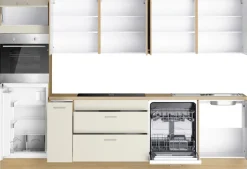 KOCHSTATION Küchenzeile »KS-Lucy wahlweise mit Induktionskochfeld mit integriertem Dunstabzug« Breite 300 cm, Soft-Close, inkl. Zubehör, wahlweise mit E-Geräten