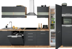 KOCHSTATION Küchenzeile »KS-Luhe« 360 cm breit, wahlweise mit oder ohne E-Geräten, gefräste MDF-Fronten