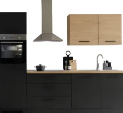 KOCHSTATION Küchenzeile »KS-Malfi« Breite 260cm, wahlweise mit E-Geräten, Arbeitsplatte 38mm Stärke